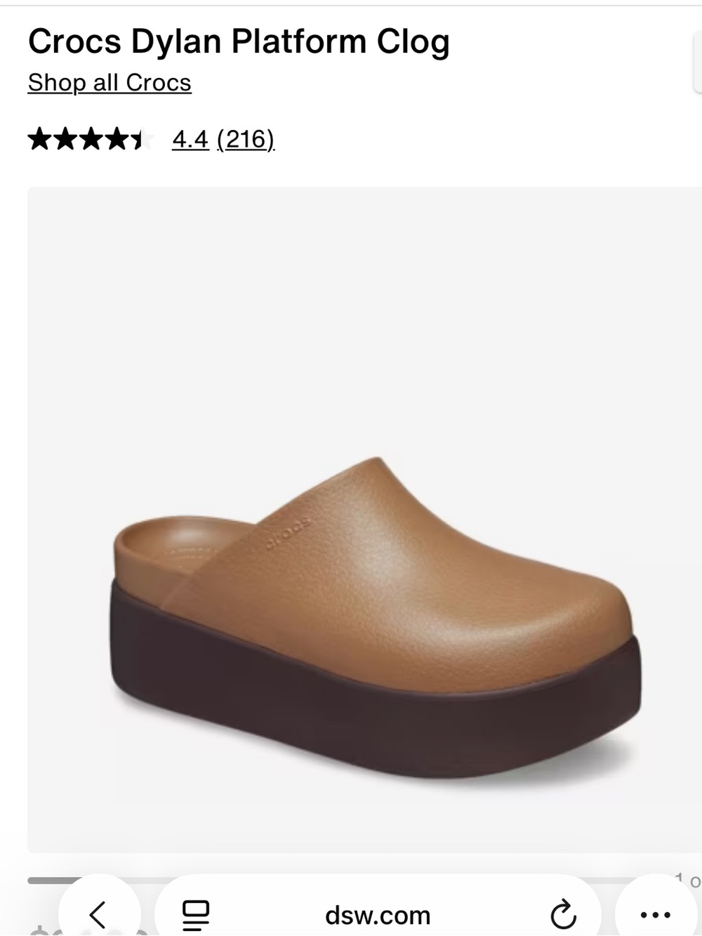 CROCS Dylan Platform Clog in Brown and Dark Brown